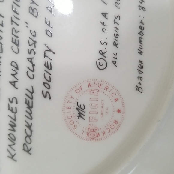 P1a - Knowles Norman Rockwell Collector's Plate "The Music Maker" 1981LE - Picture 10 of 10